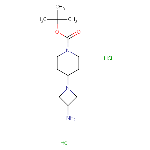 NC1CN(C1)C1CCN(CC1)C(=O)OC(C)(C)C.Cl.Cl