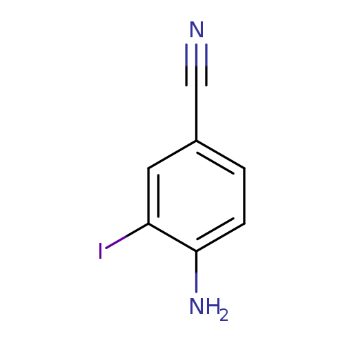 N#Cc1ccc(c(c1)I)N