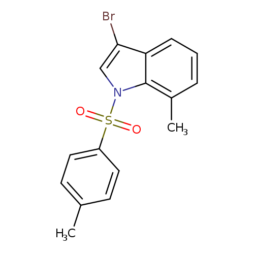 Cc1ccc(cc1)S(=O)(=O)n1cc(c2c1c(C)ccc2)Br