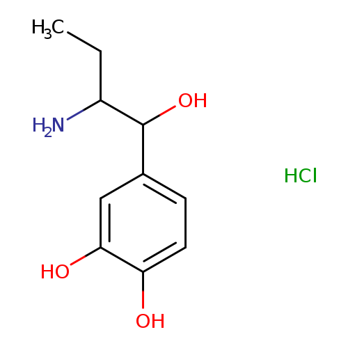 CCC(C(c1ccc(c(c1)O)O)O)N.Cl