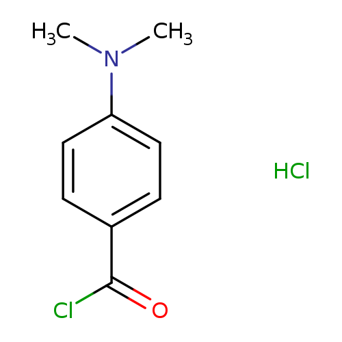 CN(c1ccc(cc1)C(=O)Cl)C.Cl