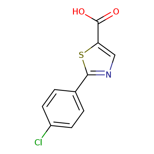 Clc1ccc(cc1)c1ncc(s1)C(=O)O