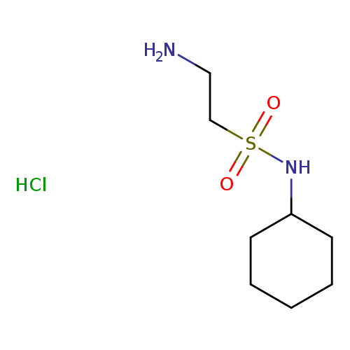 NCCS(=O)(=O)NC1CCCCC1.Cl