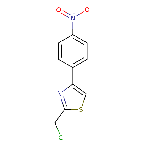 ClCc1scc(n1)c1ccc(cc1)[N+](=O)[O-]