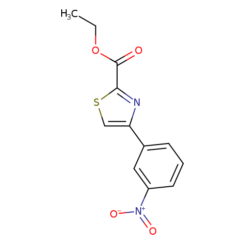 CCOC(=O)c1scc(n1)c1cccc(c1)[N+](=O)[O-]