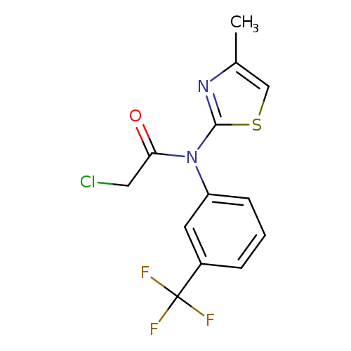 ClCC(=O)N(c1scc(n1)C)c1cccc(c1)C(F)(F)F