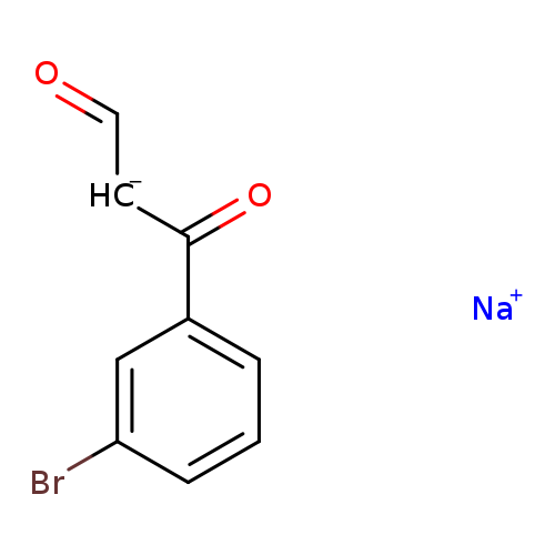O=C[CH-]C(=O)c1cccc(c1)Br.[Na+]