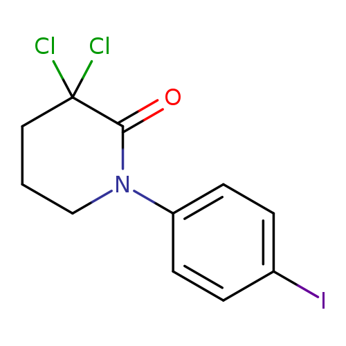 O=C1N(CCCC1(Cl)Cl)c1ccc(cc1)I