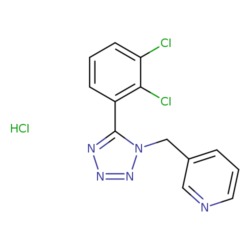 Clc1c(Cl)cccc1c1nnnn1Cc1cccnc1.Cl