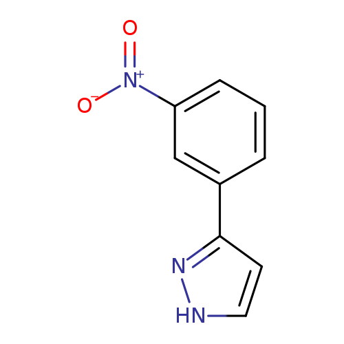 [O-][N+](=O)c1cccc(c1)c1n[nH]cc1