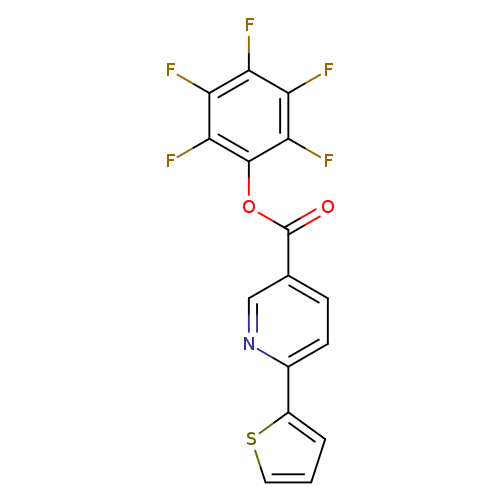 O=C(c1ccc(nc1)c1cccs1)Oc1c(F)c(F)c(c(c1F)F)F