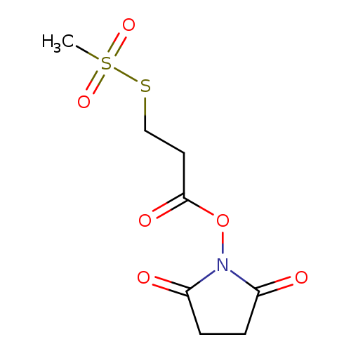 O=C(ON1C(=O)CCC1=O)CCSS(=O)(=O)C