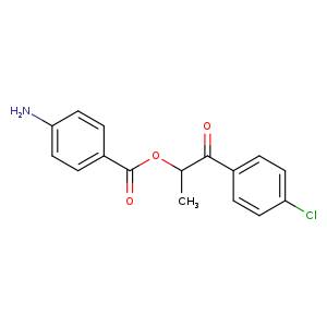 Nc1ccc(cc1)C(=O)OC(C(=O)c1ccc(cc1)Cl)C