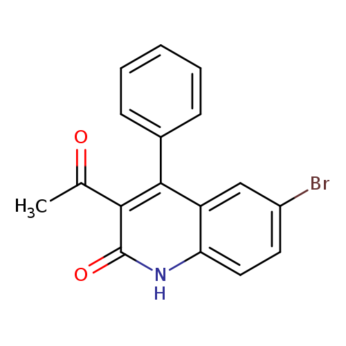 Brc1ccc2c(c1)c(c1ccccc1)c(c(=O)[nH]2)C(=O)C