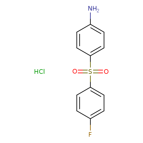 Nc1ccc(cc1)S(=O)(=O)c1ccc(cc1)F.Cl