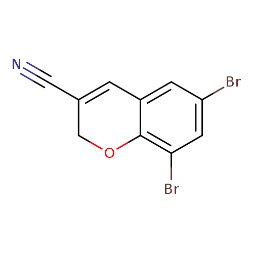 N#CC1=Cc2c(OC1)c(Br)cc(c2)Br