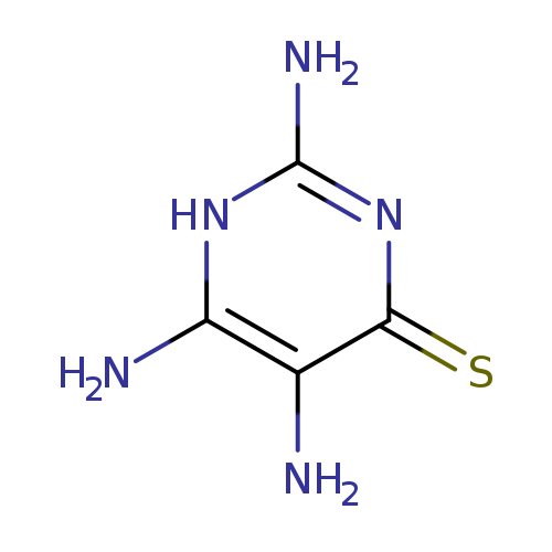 Nc1[nH]c(N)c(c(=S)n1)N