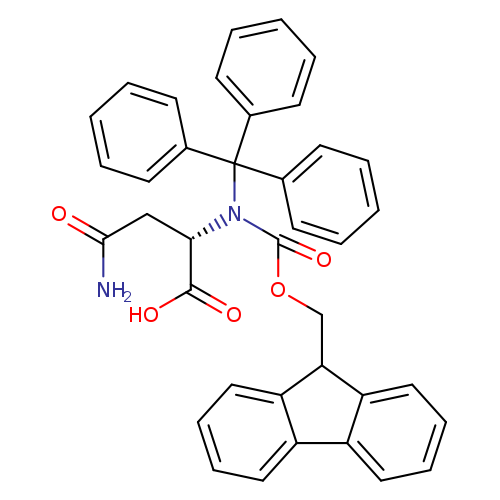 NC(=O)C[C@H](N(C(c1ccccc1)(c1ccccc1)c1ccccc1)C(=O)OCC1c2ccccc2c2c1cccc2)C(=O)O