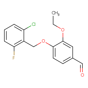 CCOc1cc(C=O)ccc1OCc1c(F)cccc1Cl