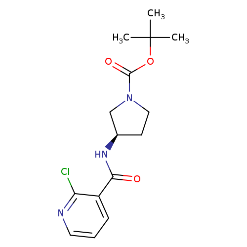 O=C(N1CC[C@H](C1)NC(=O)c1cccnc1Cl)OC(C)(C)C