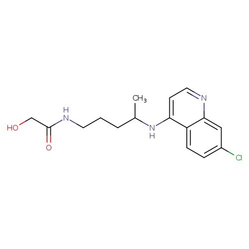 OCC(=O)NCCCC(Nc1ccnc2c1ccc(c2)Cl)C