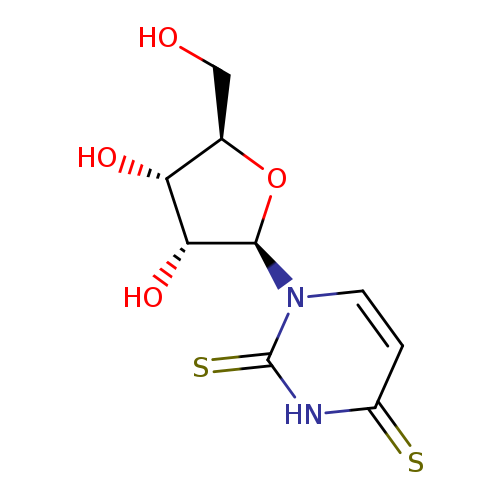 OC[C@H]1O[C@H]([C@@H]([C@@H]1O)O)n1ccc(=S)[nH]c1=S