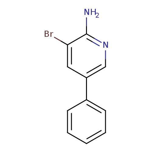 Nc1ncc(cc1Br)c1ccccc1