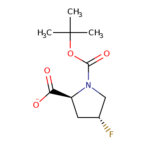 F[C@@H]1C[C@H](N(C1)C(=O)OC(C)(C)C)C(=O)[O-]
