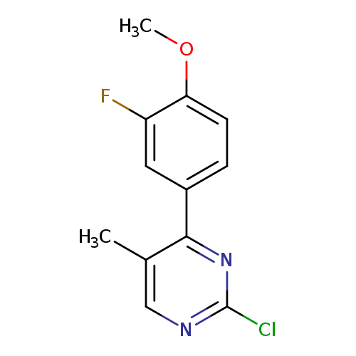 COc1ccc(cc1F)c1nc(Cl)ncc1C
