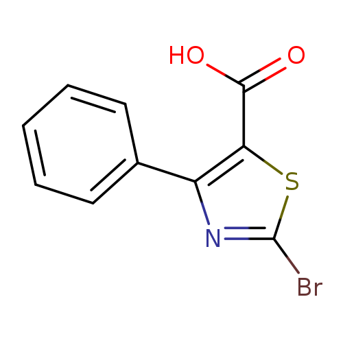 O=C(C1=C(C2=CC=CC=C2)N=C(Br)S1)O