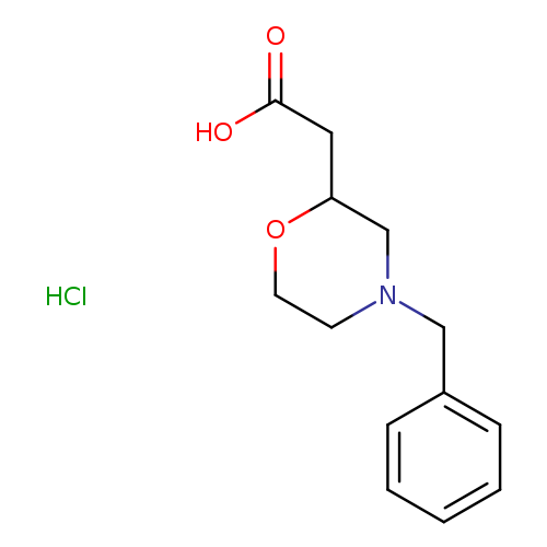 OC(=O)CC1OCCN(C1)Cc1ccccc1.Cl