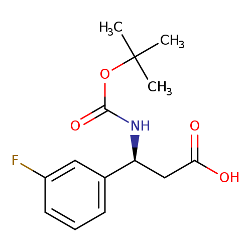 OC(=O)C[C@@H](c1cccc(c1)F)NC(=O)OC(C)(C)C