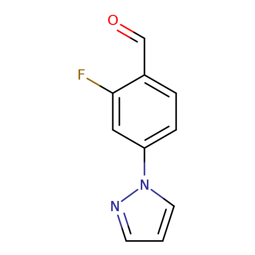 O=Cc1ccc(cc1F)n1cccn1