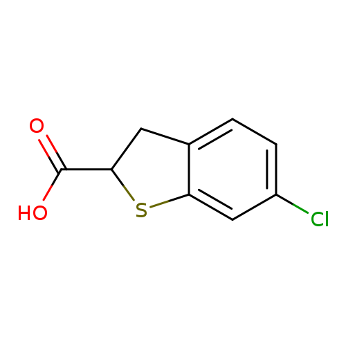 OC(=O)C1Cc2c(S1)cc(cc2)Cl