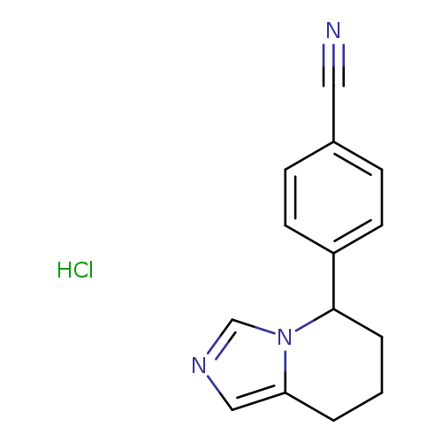 N#Cc1ccc(cc1)C1CCCc2n1cnc2.Cl