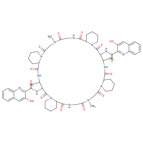 O=C1NC(C)C(NC(=O)c2nc3ccccc3cc2O)C(=O)N2CCCCC2C(=O)NCC(=O)N(C)CC(=O)N2CCCCC2C(=O)NC(C(C(=O)N2C(C(=O)NCC(=O)N(CC(=O)N3C1CCCC3)C)CCCC2)NC(=O)c1nc2ccccc2cc1O)C