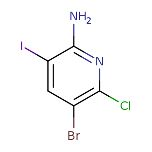 Brc1cc(I)c(nc1Cl)N