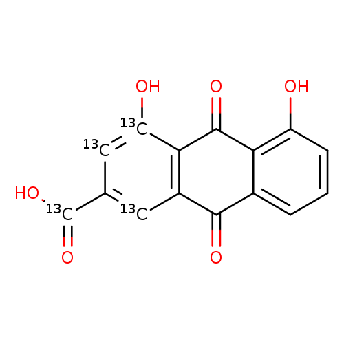 O[13c]1[13cH]c([13cH]c2c1C(=O)c1c(C2=O)cccc1O)[13C](=O)O