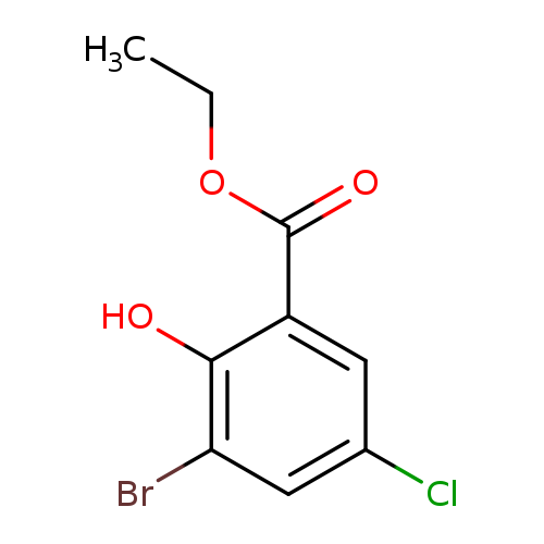CCOC(=O)c1cc(Cl)cc(c1O)Br