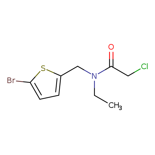 CCN(C(=O)CCl)Cc1ccc(s1)Br