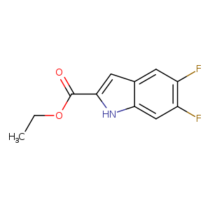CCOC(=O)c1[nH]c2c(c1)cc(c(c2)F)F