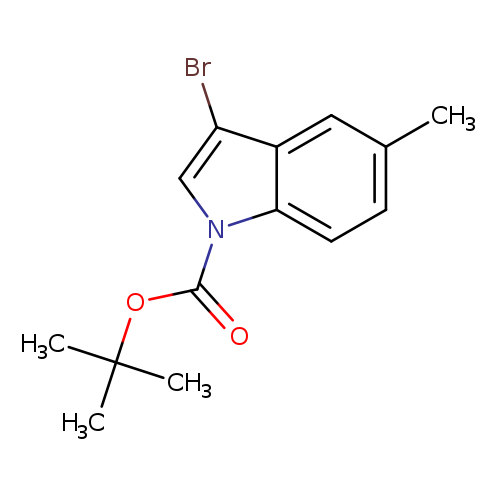 Cc1ccc2c(c1)c(Br)cn2C(=O)OC(C)(C)C