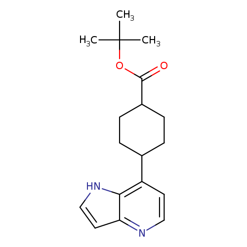 O=C(C1CCC(CC1)c1ccnc2c1[nH]cc2)OC(C)(C)C