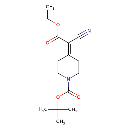 CCOC(=O)C(=C1CCN(CC1)C(=O)OC(C)(C)C)C#N