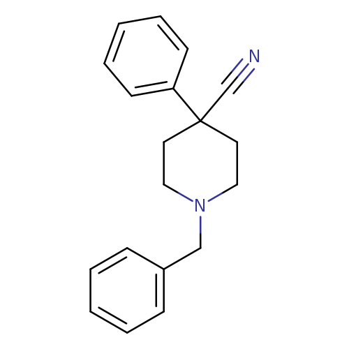 N#CC1(CCN(CC1)Cc1ccccc1)c1ccccc1