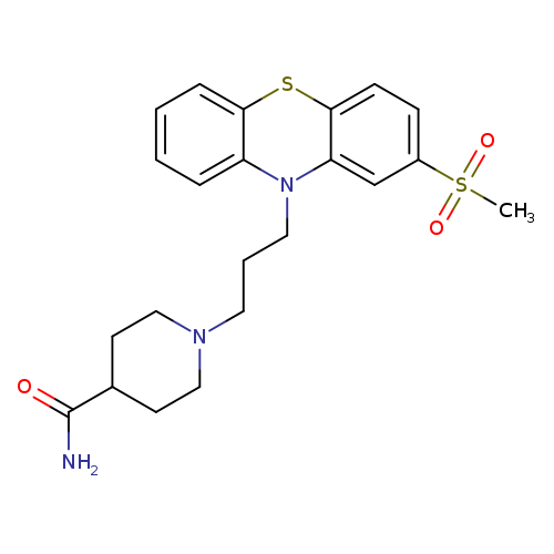 NC(=O)C1CCN(CC1)CCCN1c2ccccc2Sc2c1cc(cc2)S(=O)(=O)C