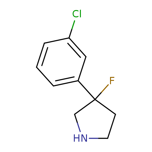 Clc1cccc(c1)C1(F)CNCC1