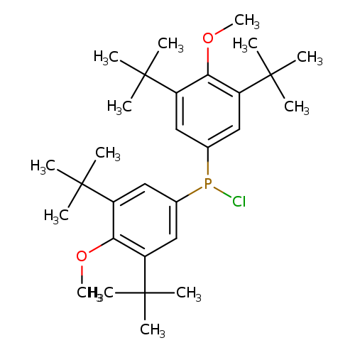 COc1c(cc(cc1C(C)(C)C)P(c1cc(c(c(c1)C(C)(C)C)OC)C(C)(C)C)Cl)C(C)(C)C