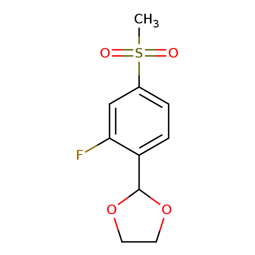 Fc1cc(ccc1C1OCCO1)S(=O)(=O)C