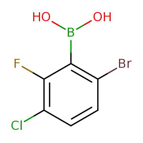 OB(c1c(Br)ccc(c1F)Cl)O